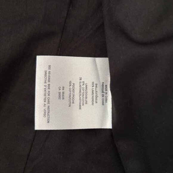 Theory - black lamb leather moto leather jacket with zipper - womens - Picture 5 of 6